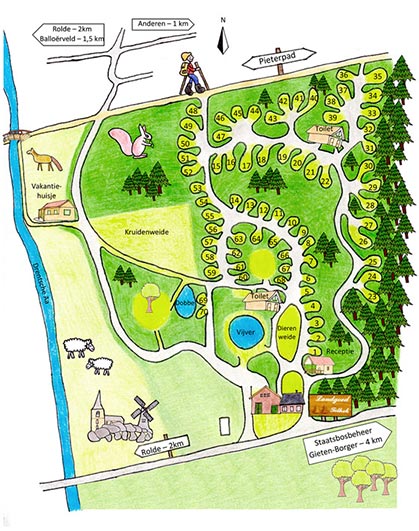 Plattegrond Vakantiehuisje Landgoed Tolhek